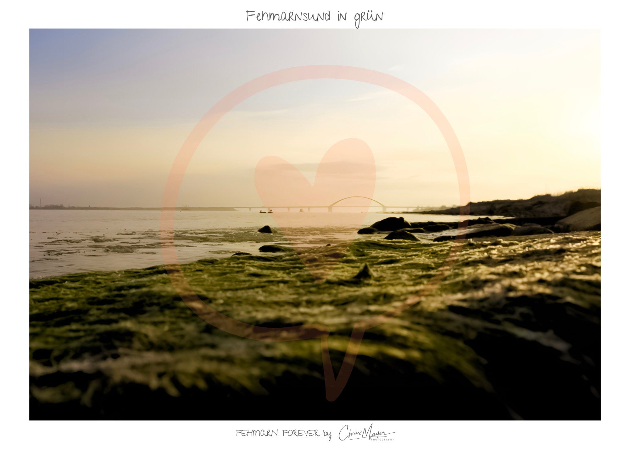 FEHMARNSUND IN GRÜN - Poster - FF, Querformat