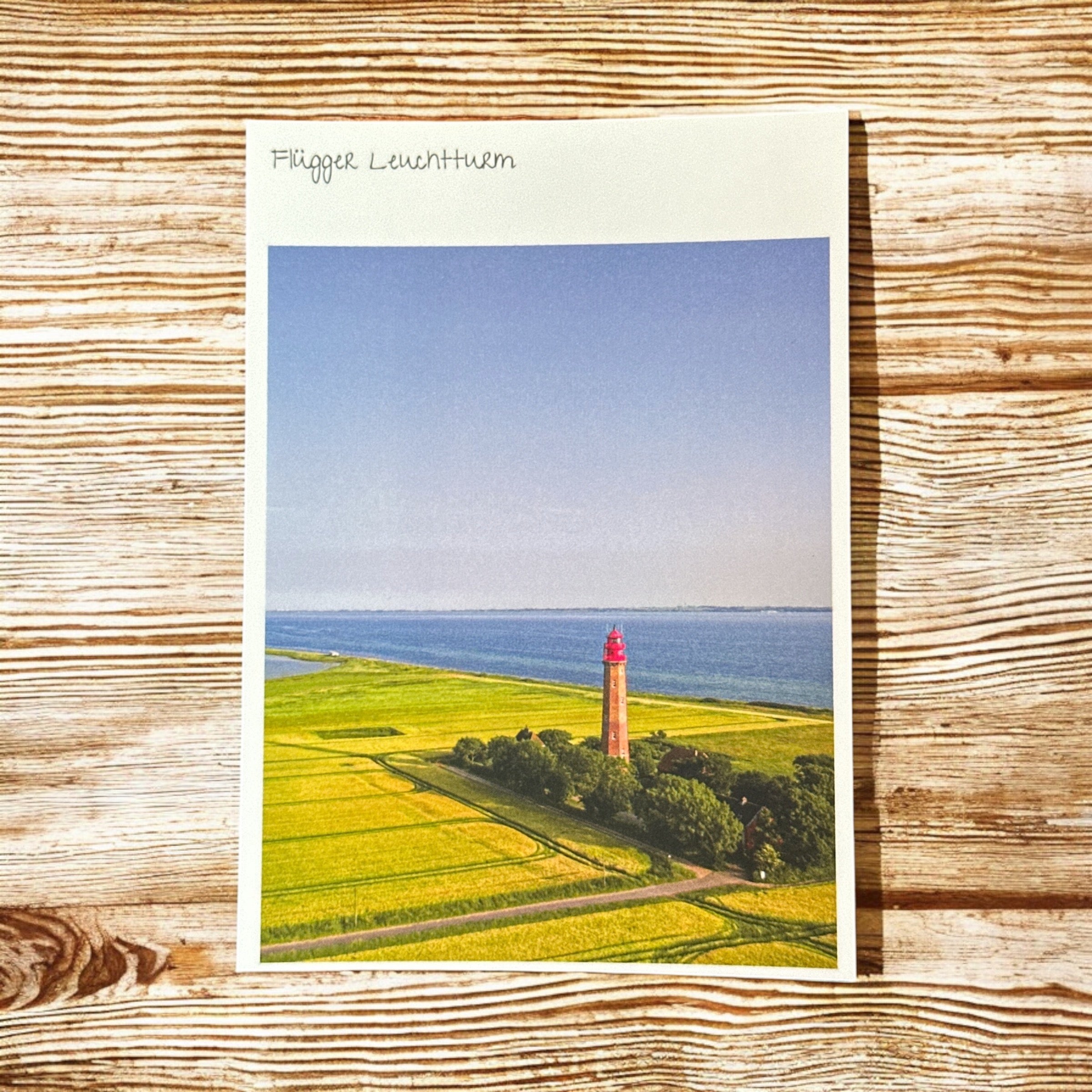 Postkarte "Flügger Leuchtturm" Droneshot