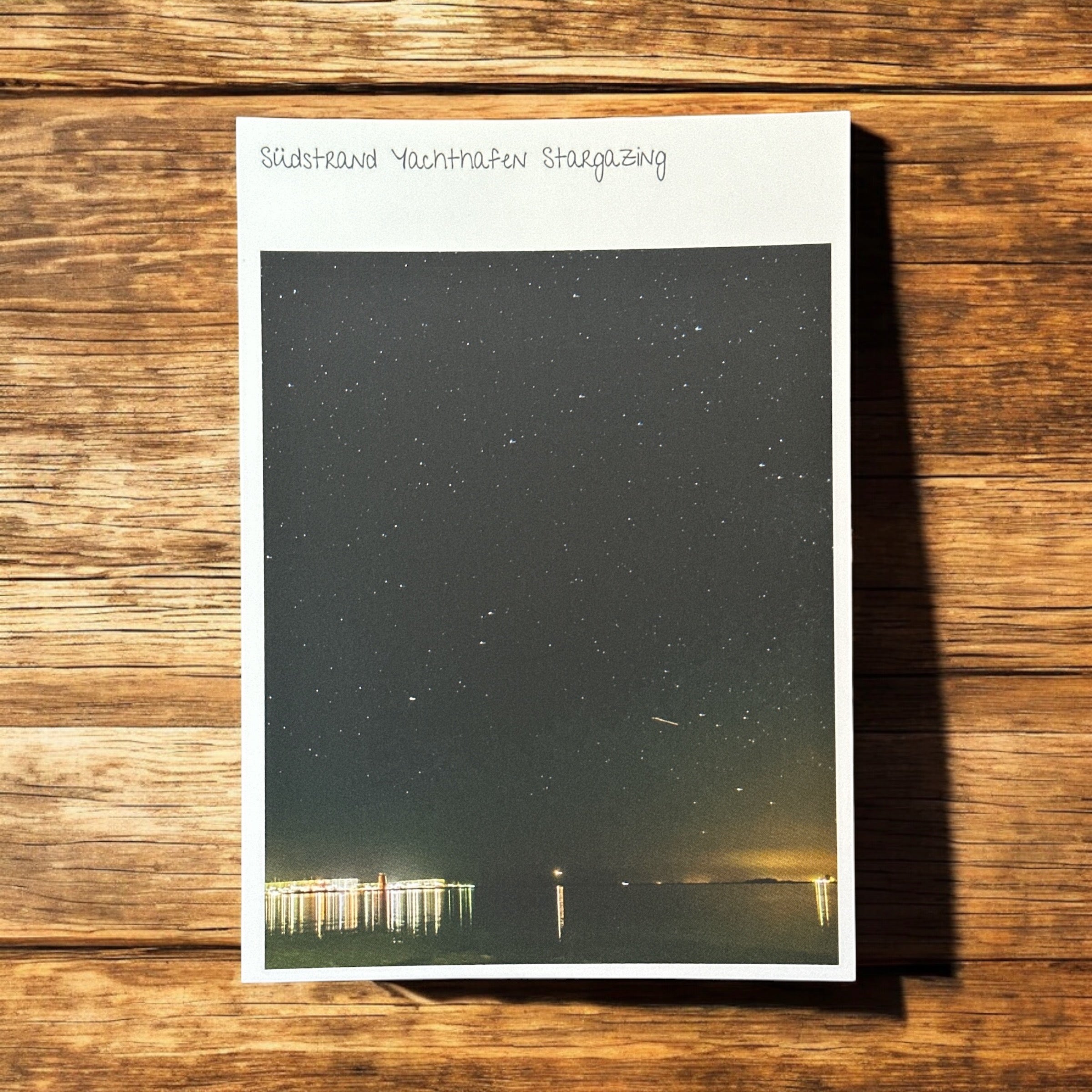 Postkarte "Südstrand Yachthafen Stargazing"