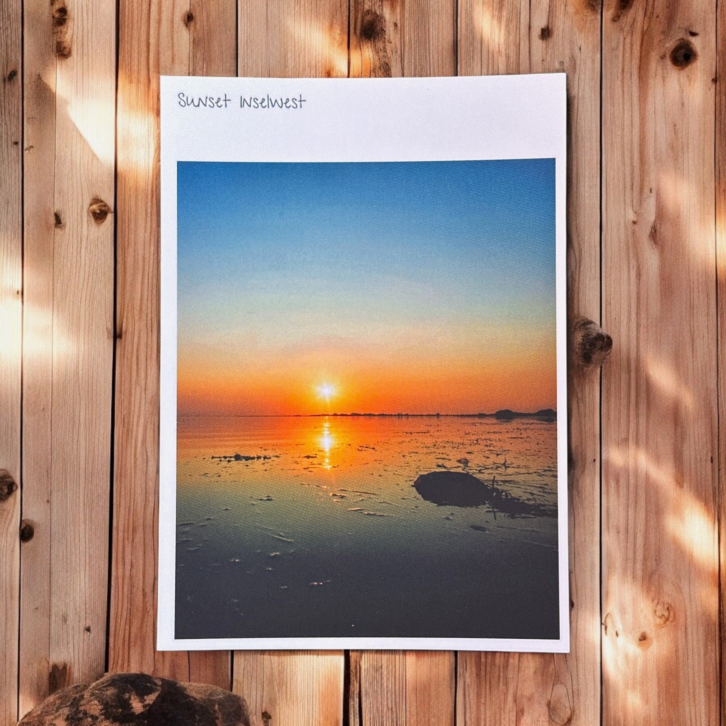 Postkarte "Sunset Inselwest" Flügger Teich