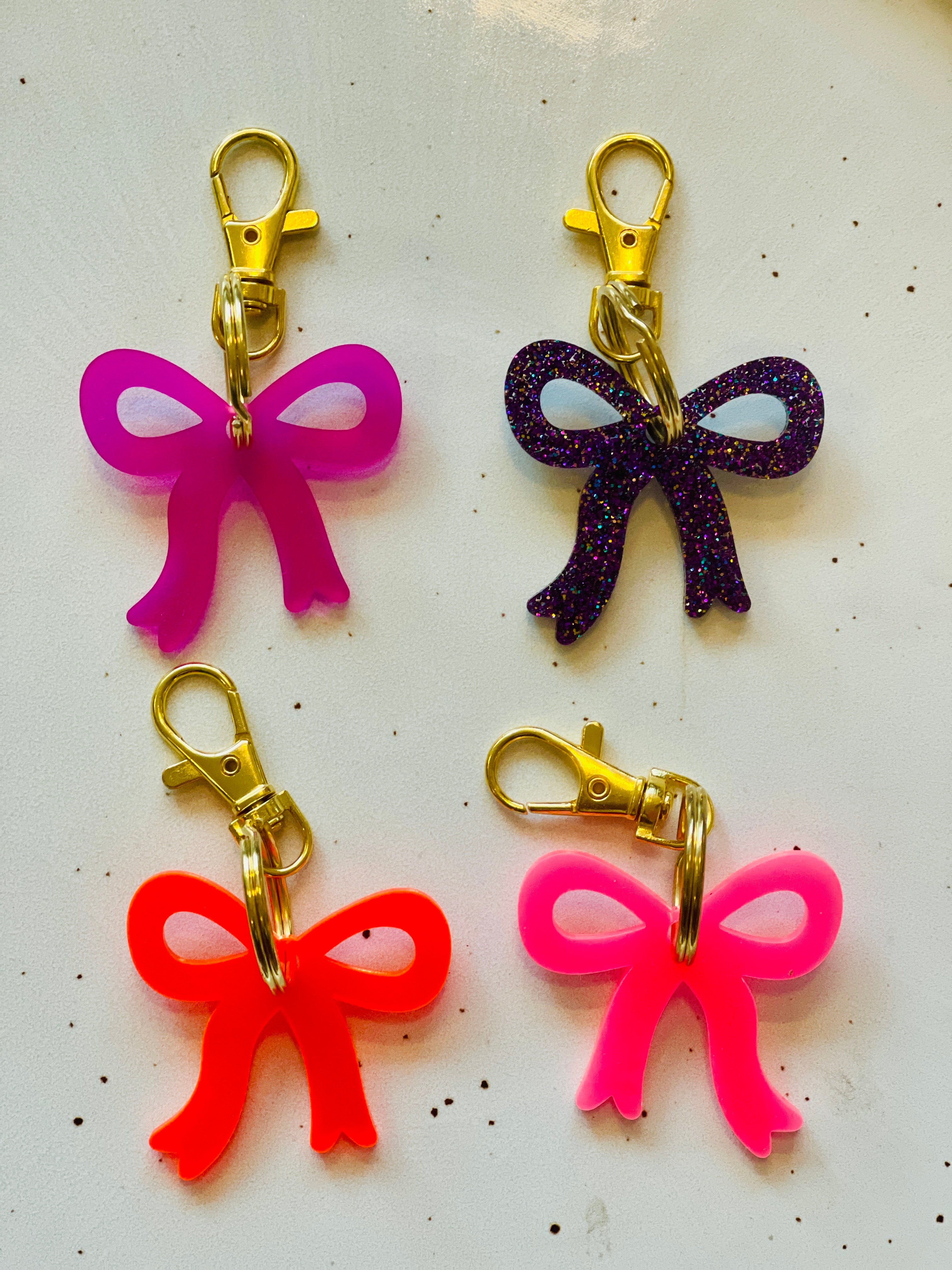Taschenanhänger Schleifen, verschiedene Farben