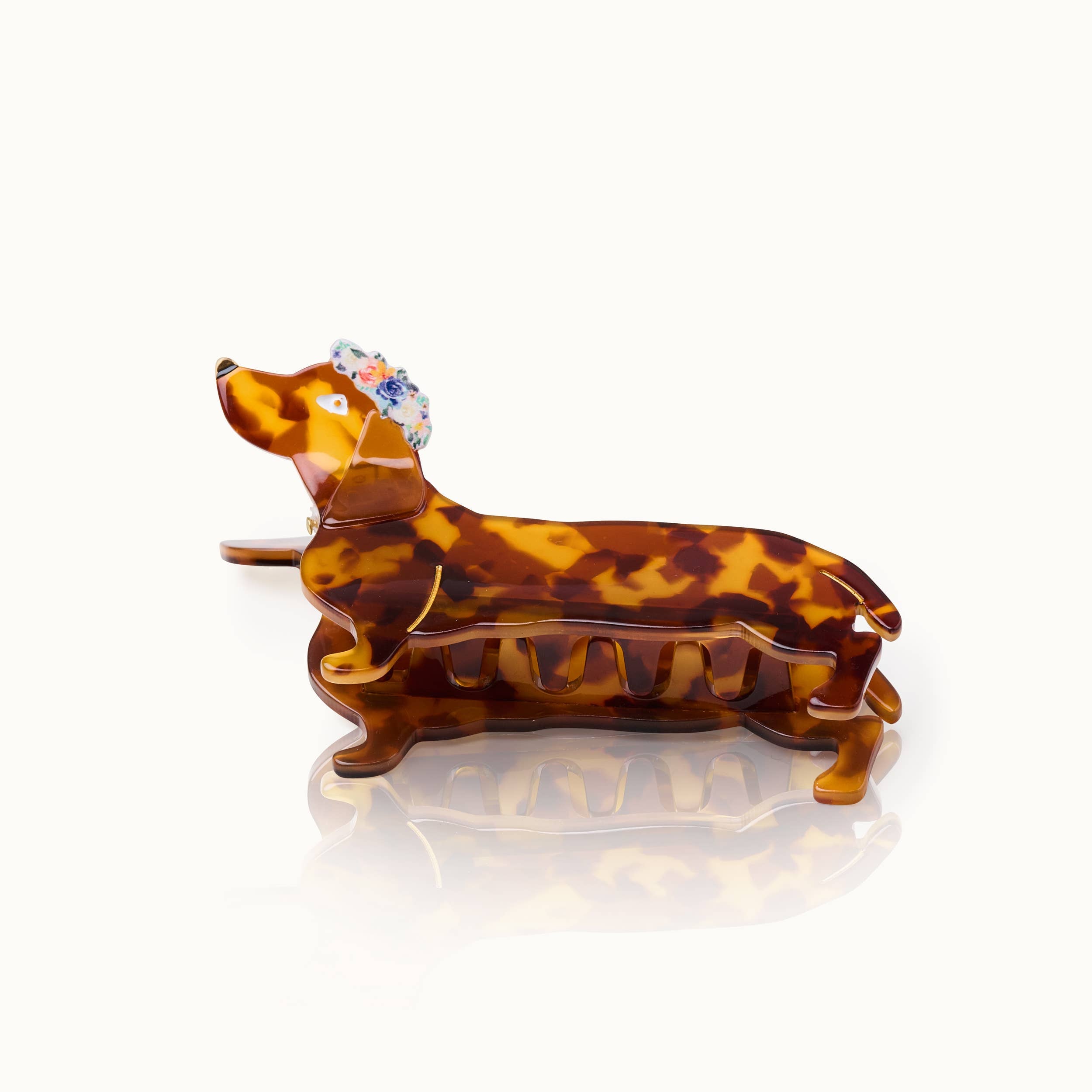 Haarspange Dackel Blumenstirnband