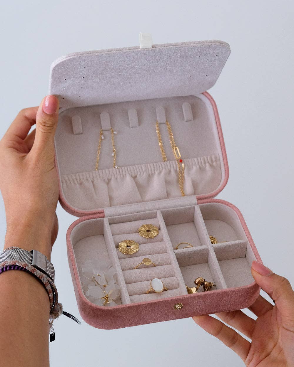 Schmuckkästchen Samt, rechteckig, verschiedene Farben