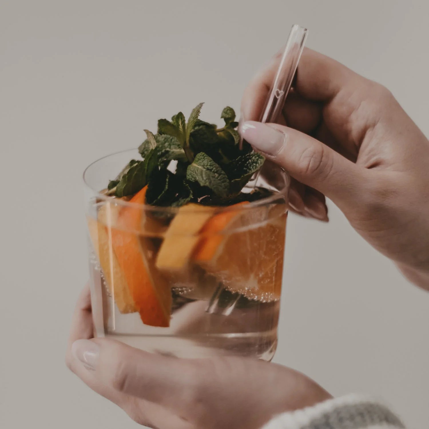 Strohhalme aus Glas, verschiedene Motive