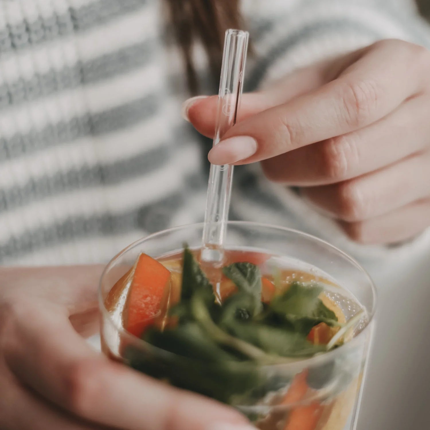 Strohhalme aus Glas, verschiedene Motive