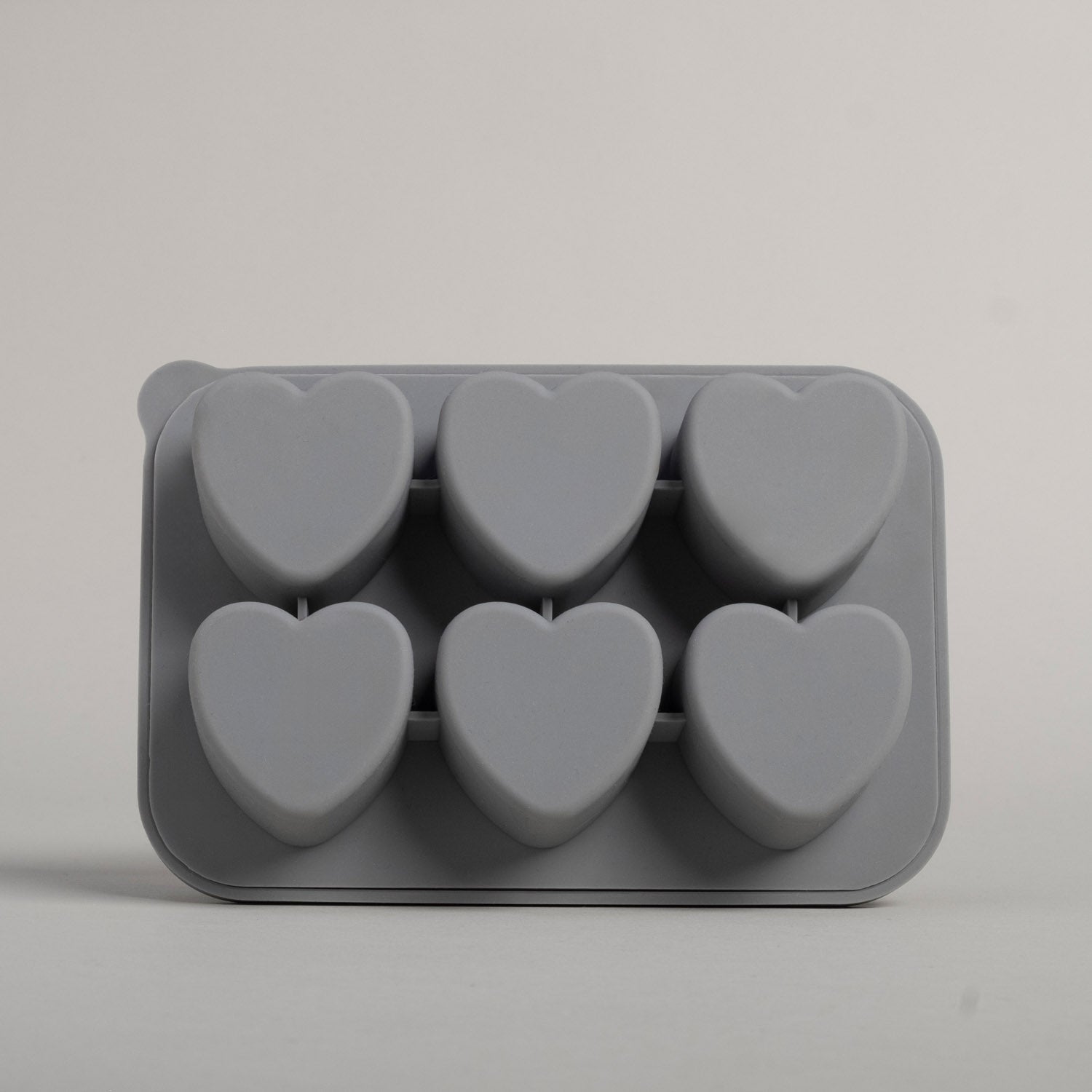 Eiswürfelform Herzen, grau