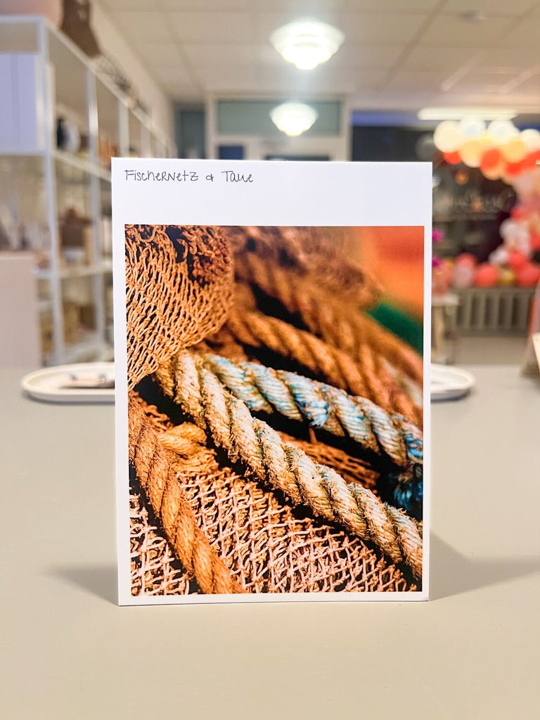 Postkarte "Fischernetz und Taue"