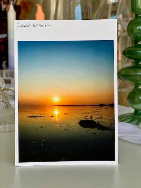 Postkarte "Sunset Inselwest" Flügger Teich