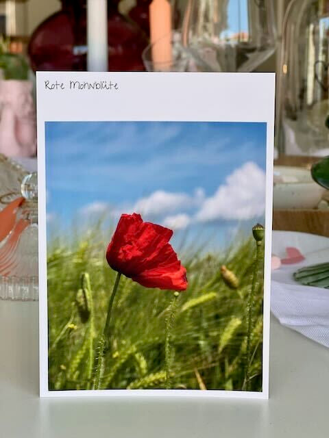 Postkarte "Rote Mohnblüte"