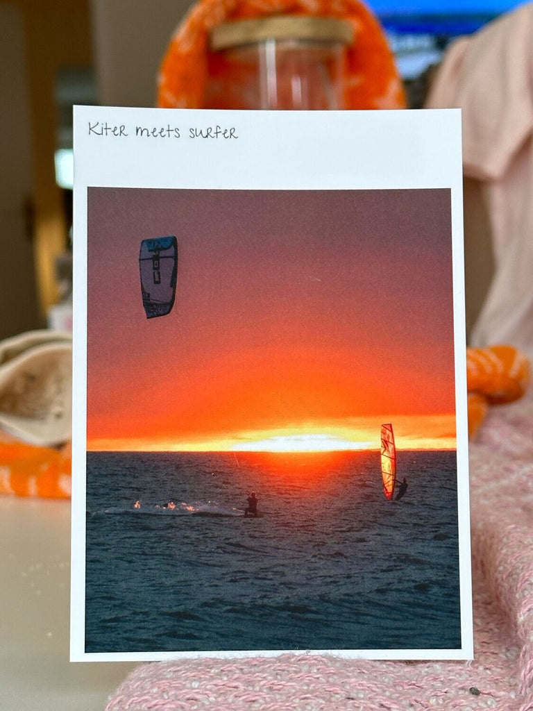 Postkarte "Kiter meets Surfer"