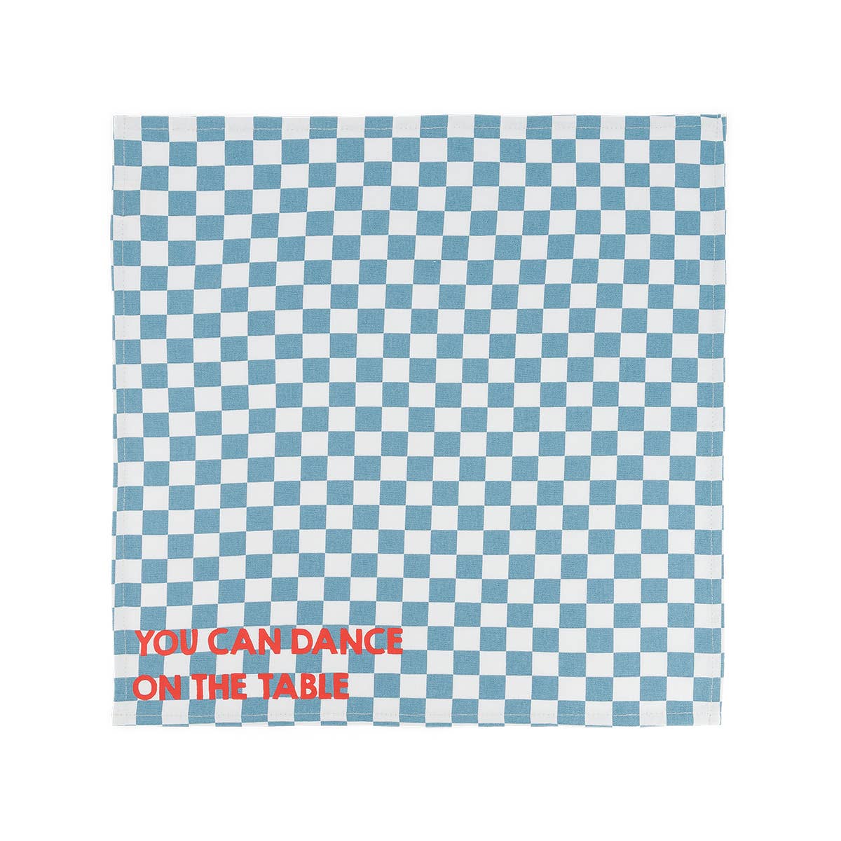 Serviette, blau-weiss kariert