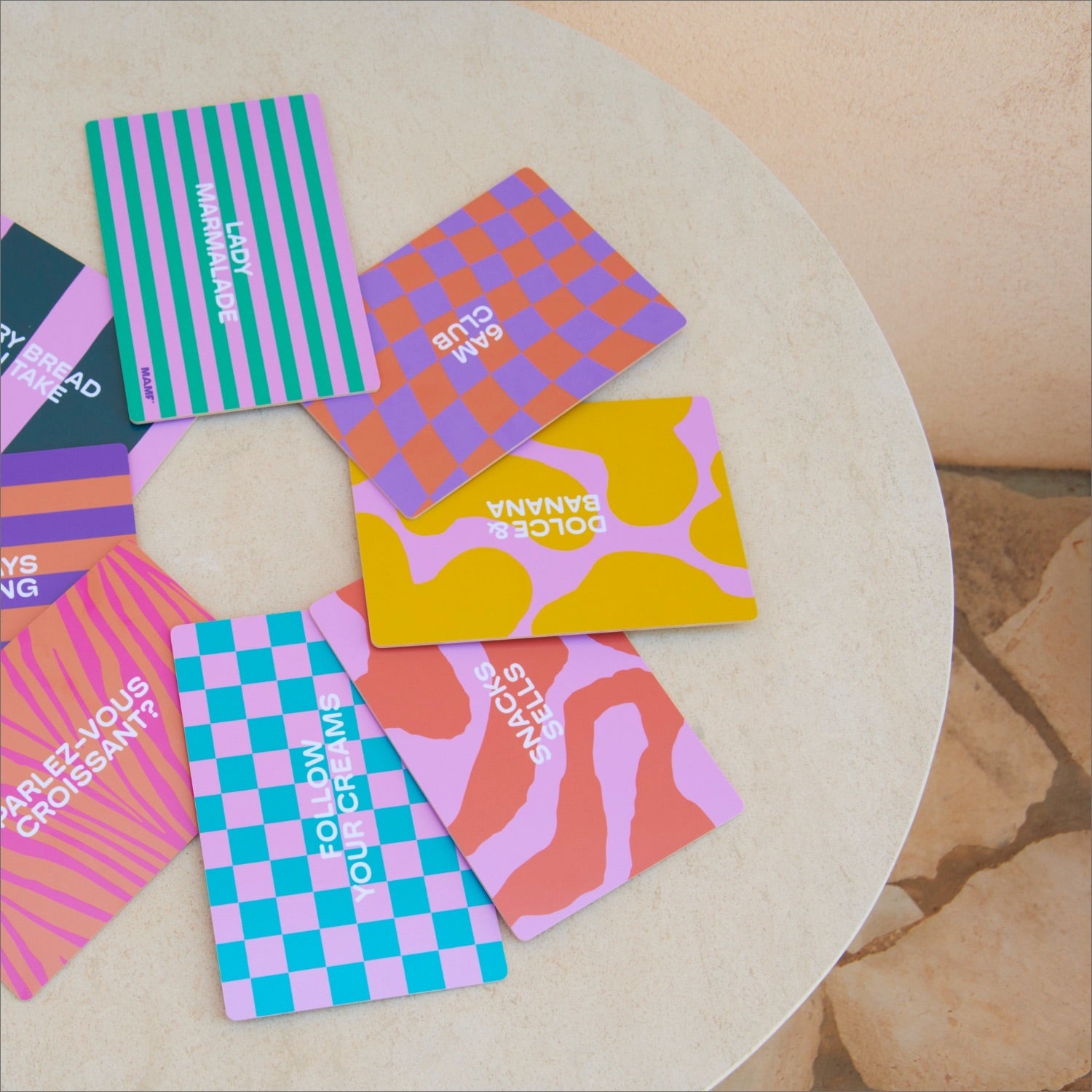 Frühstücksbrettchen, verschiedene Muster