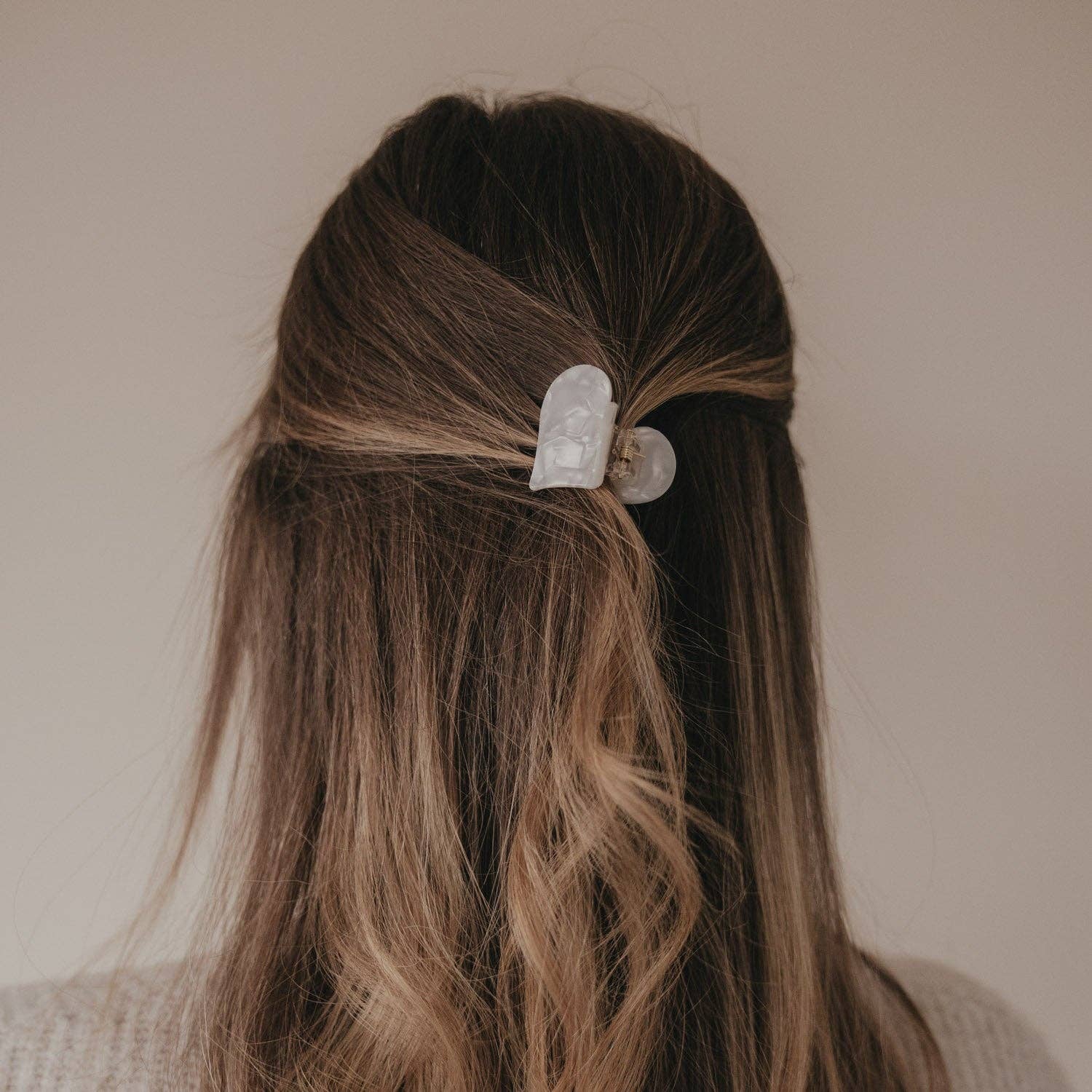 Haarspange Herzform groß Pearl