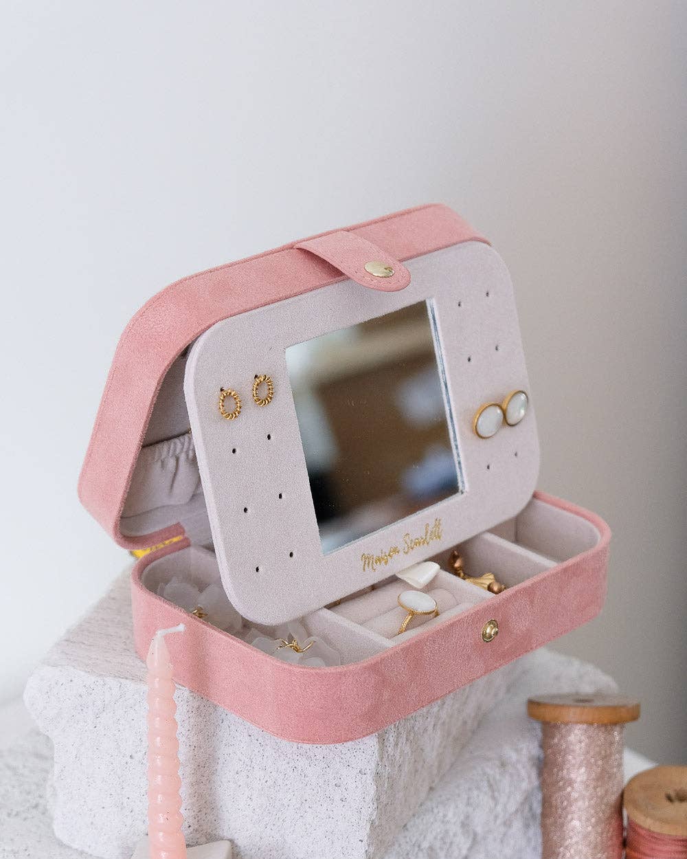 Schmuckkästchen Samt, rechteckig, verschiedene Farben