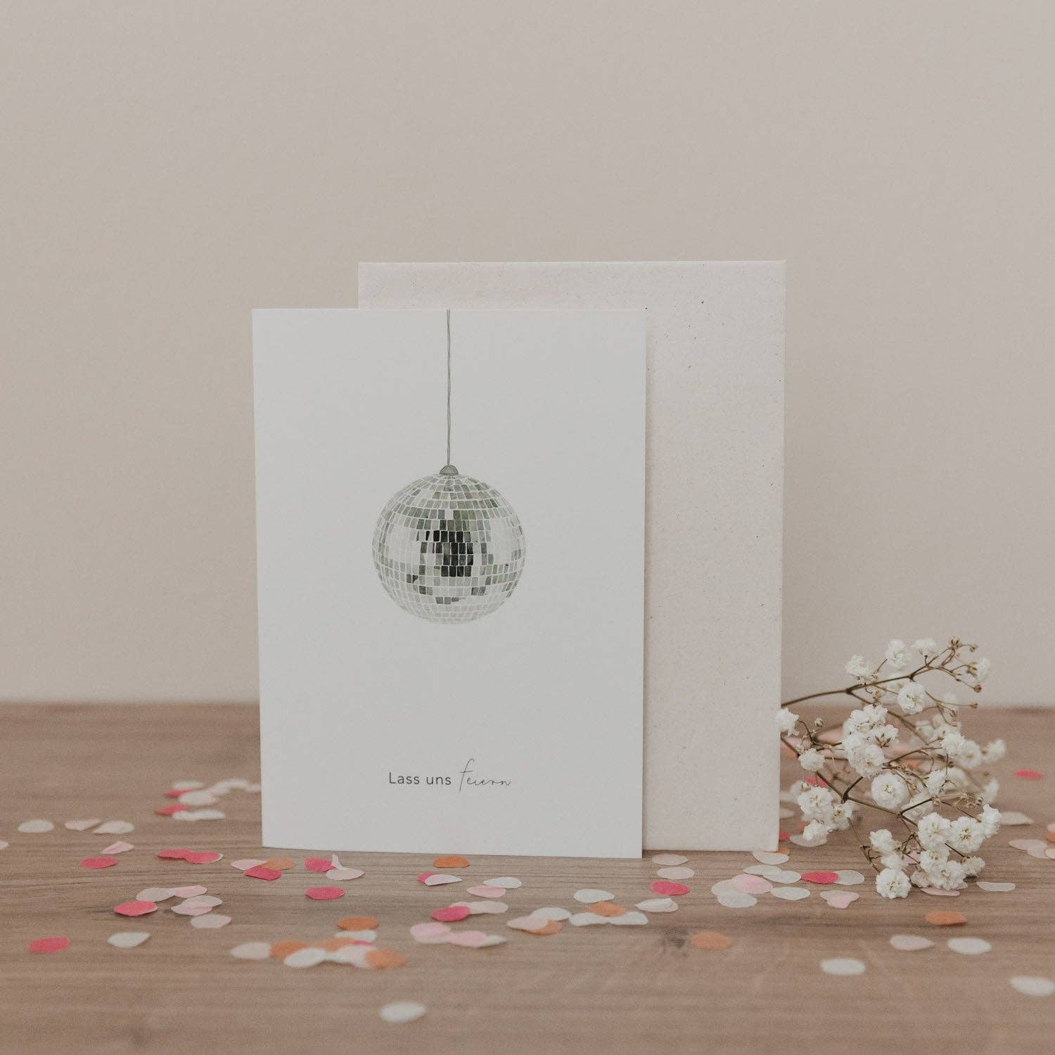 Klappkarte Diskokugel