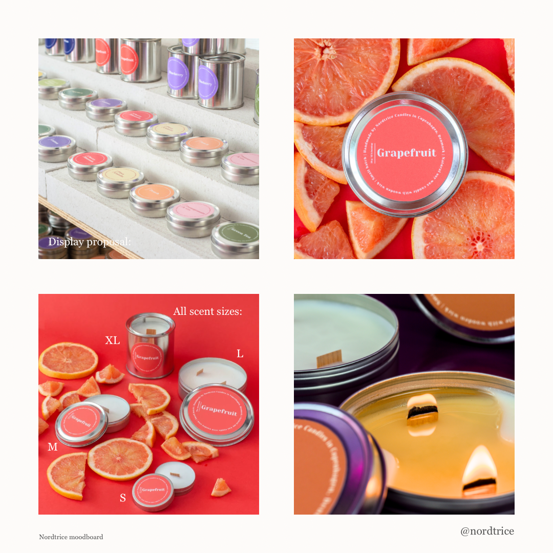 Duftkerze aus Sojawachs M, Grapefruit 50 g