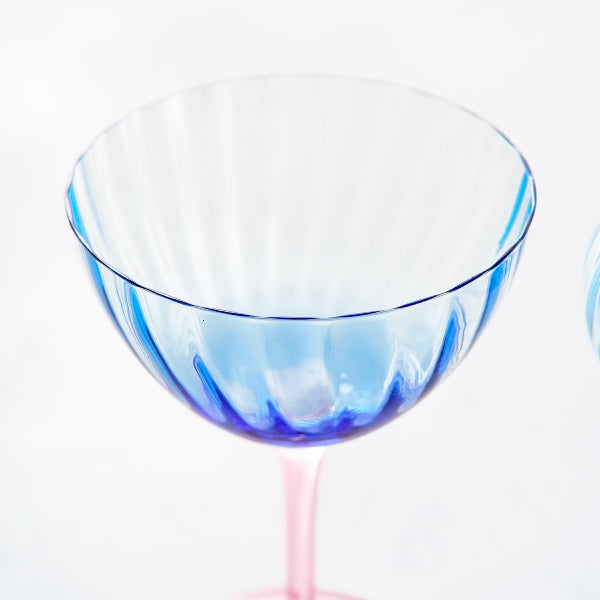 Cocktailglas, Stck., blau/rosa