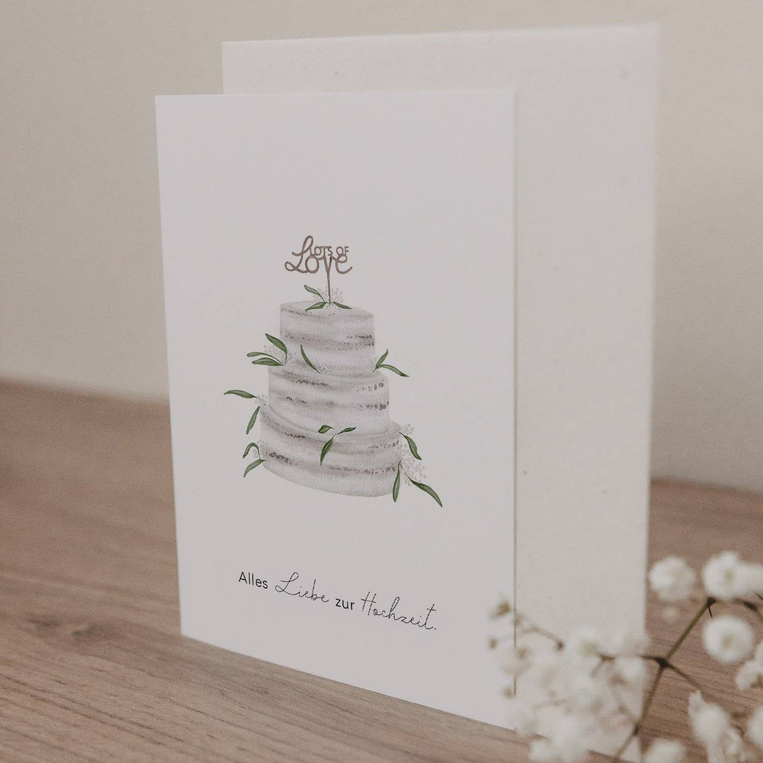 Klappkarte Hochzeitstorte