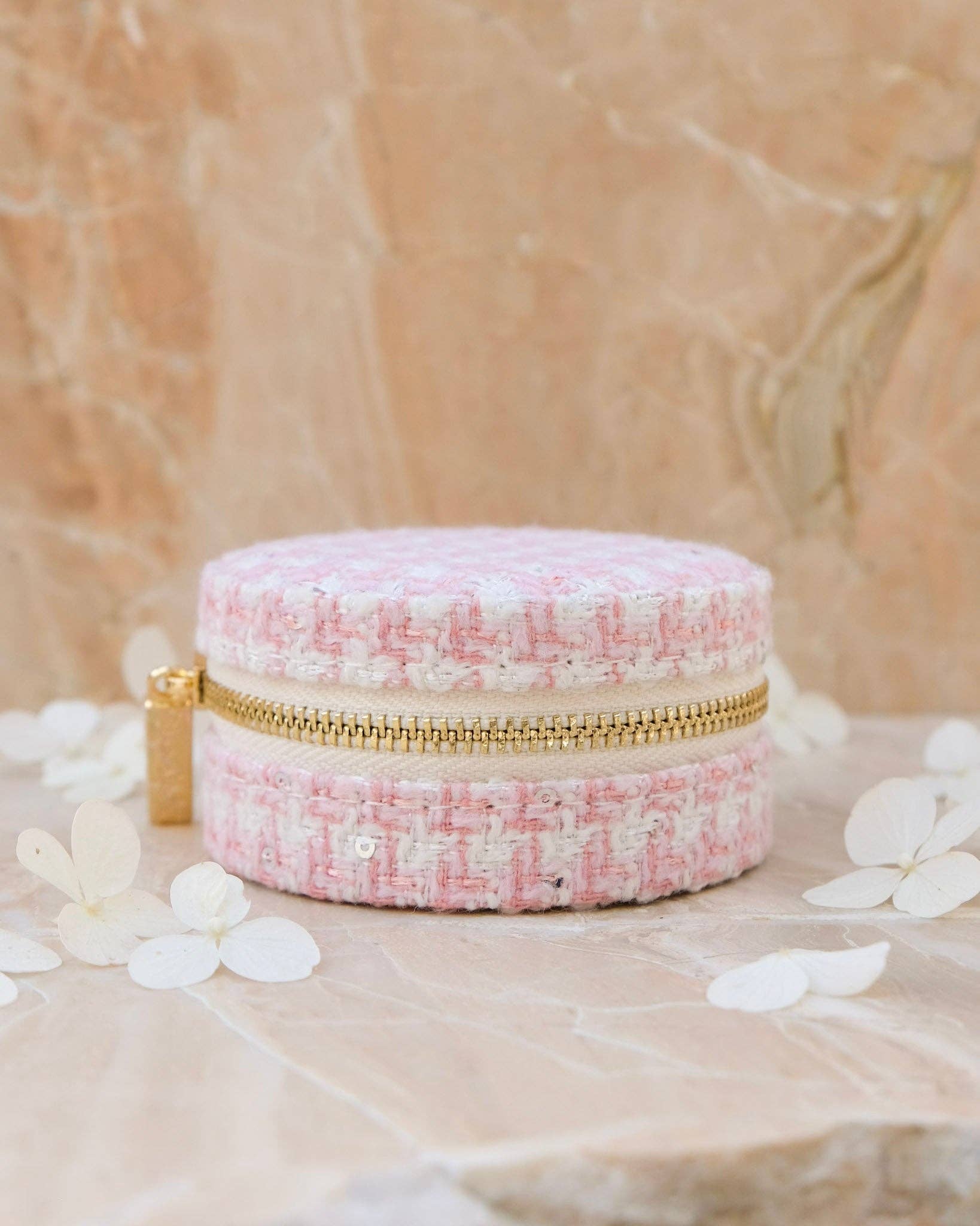 Reise-Schmuckkästchen im Hahnentrittmuster