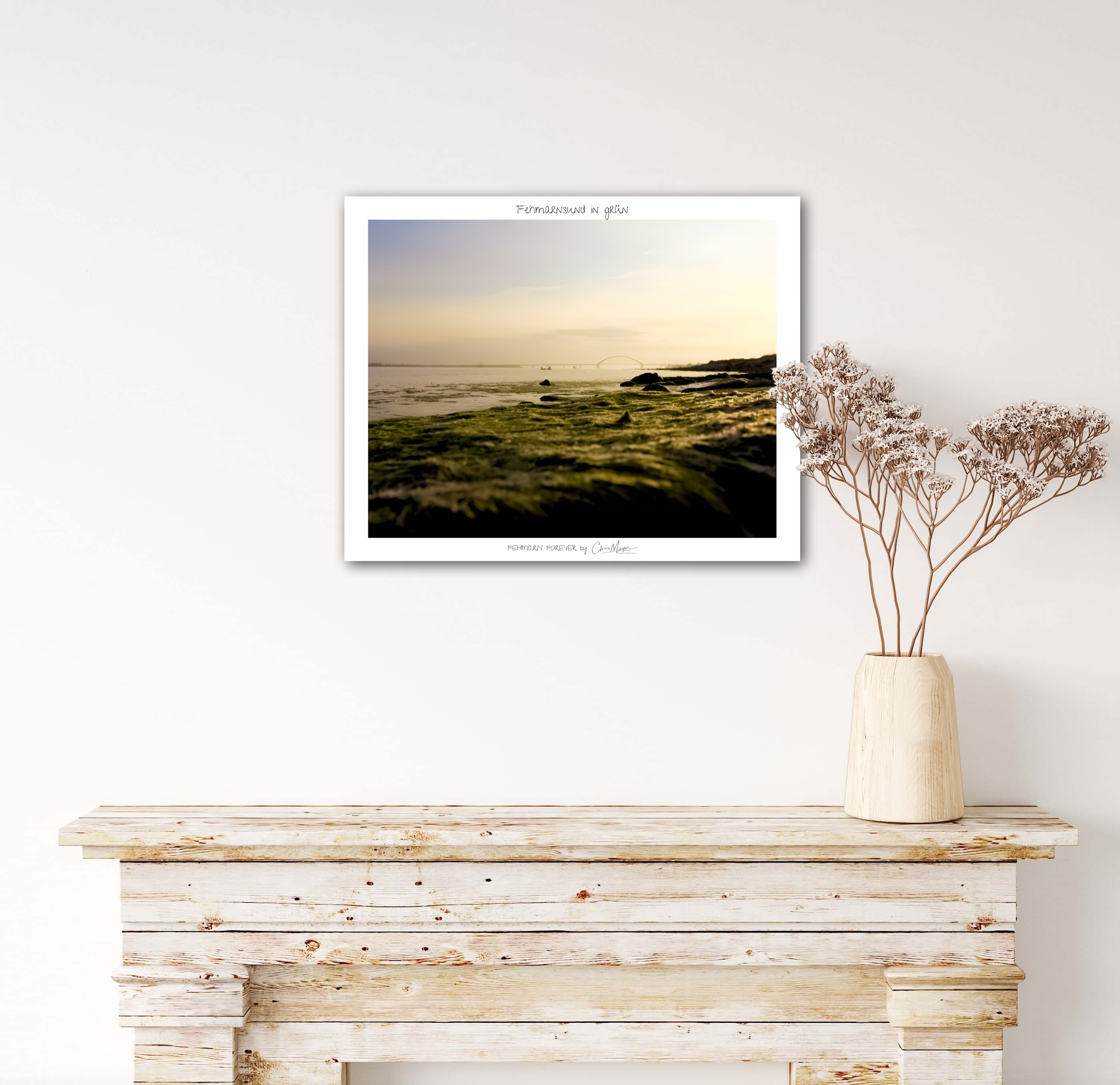 FEHMARNSUND IN GRÜN - Poster - FF, Querformat