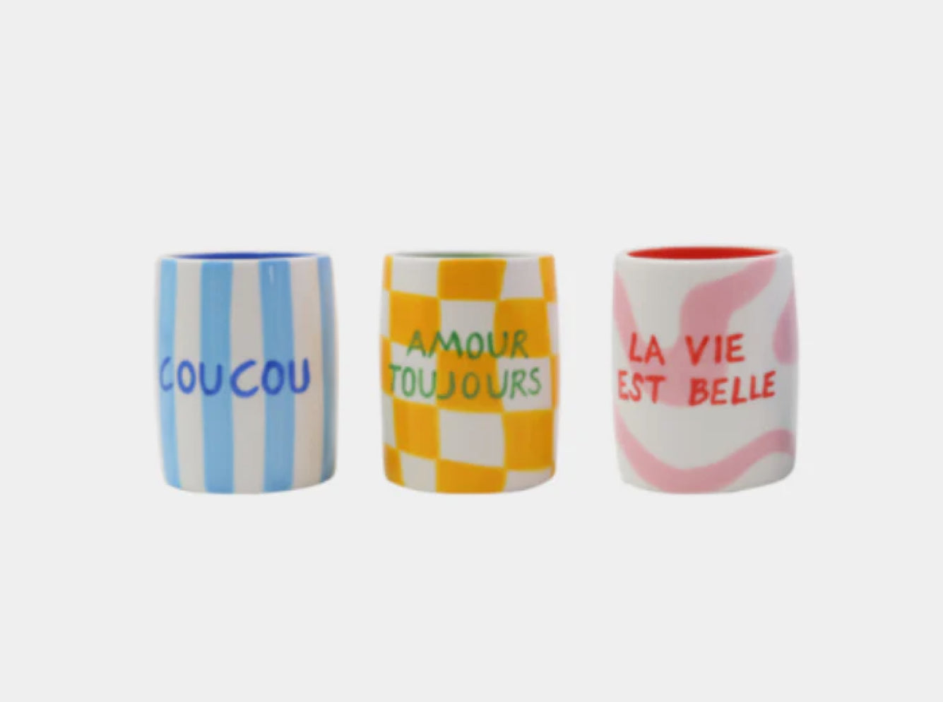 Becher, verschiedene Motive