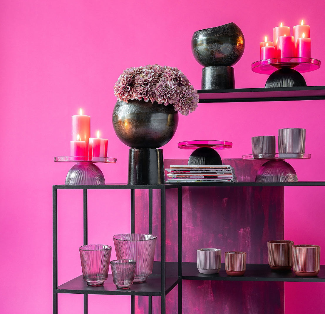 Glas Teller auf Fuß, verschiedene Farben & Größen