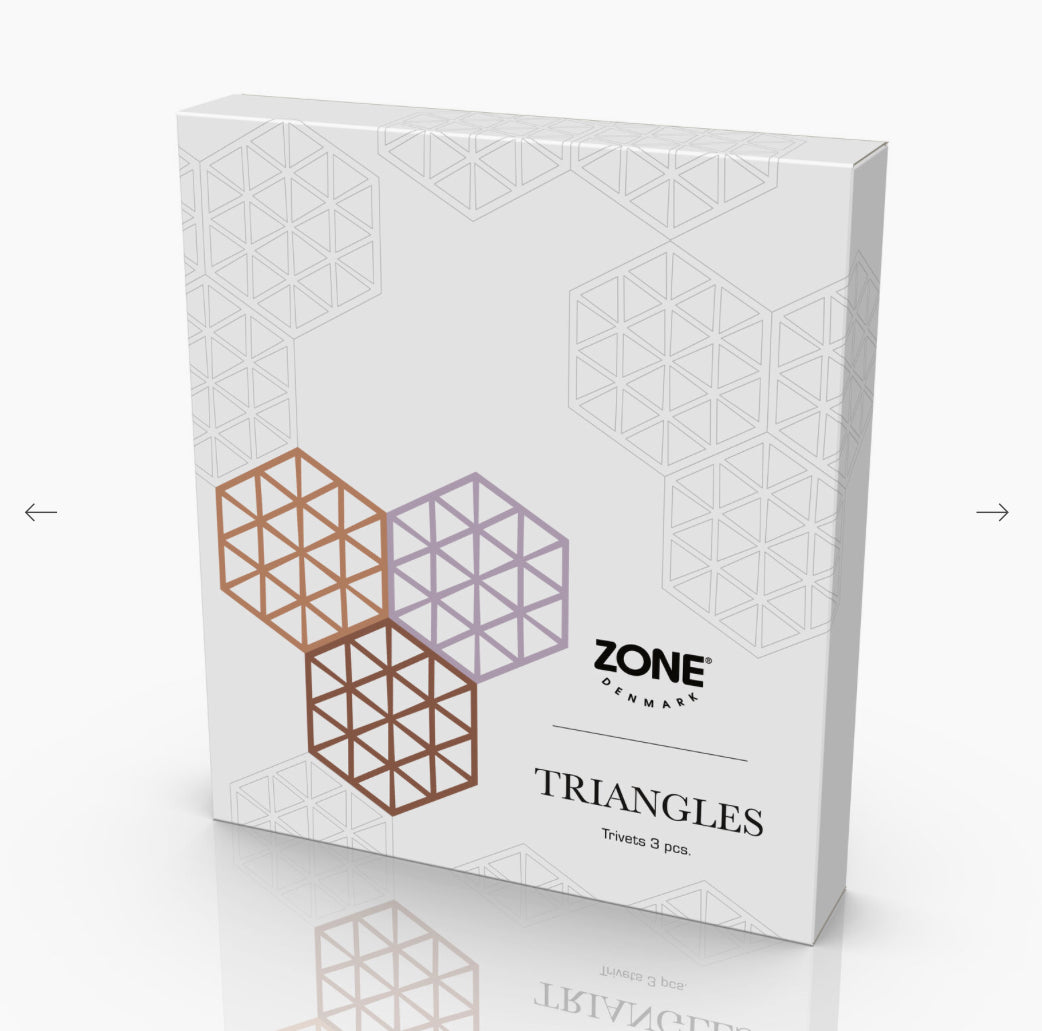 Triangel Untersetzer Sets, verschiedene Farben