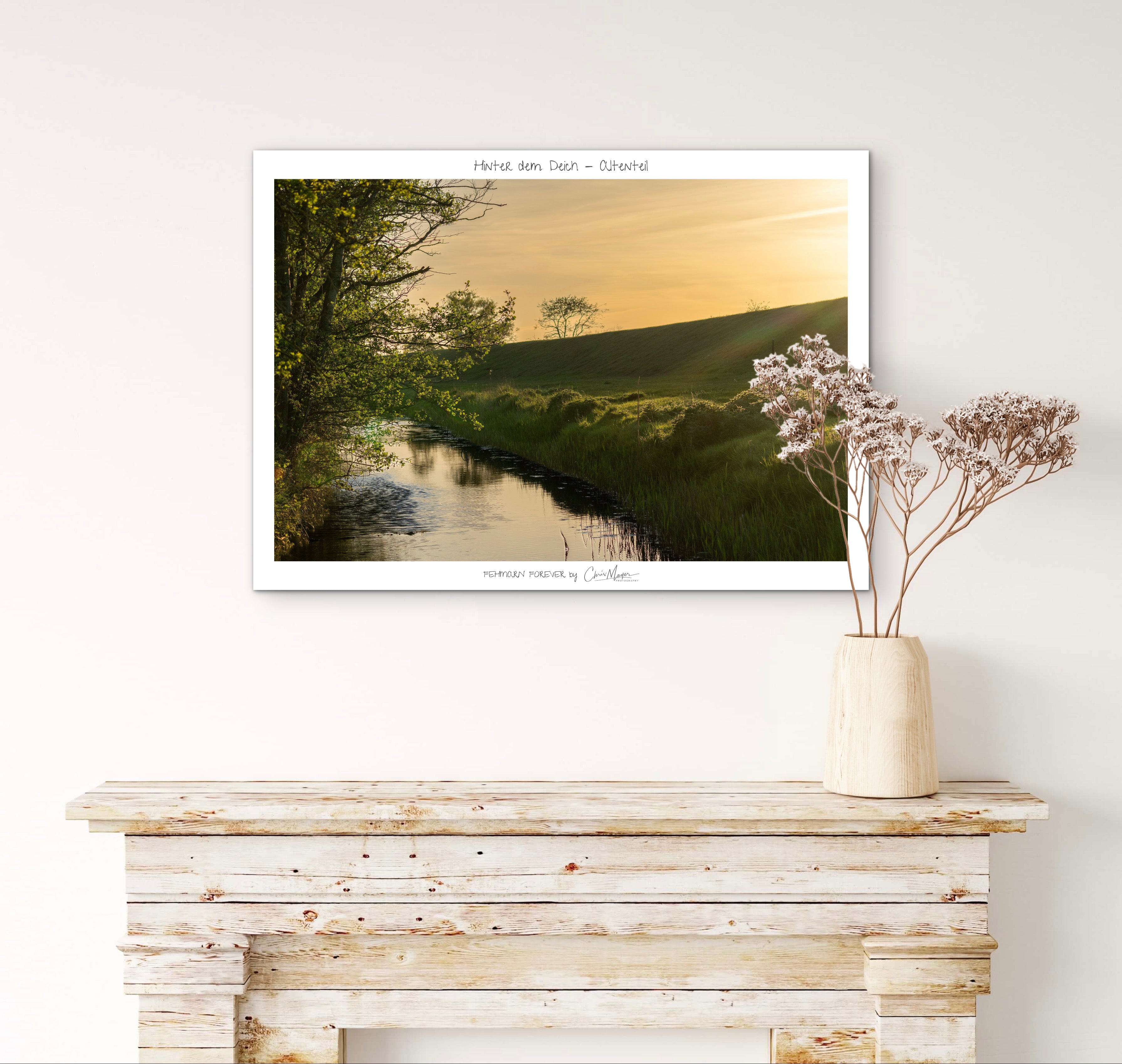 Poster Hinterm Deich Altenteil, verschiedene Grössen, Querformat