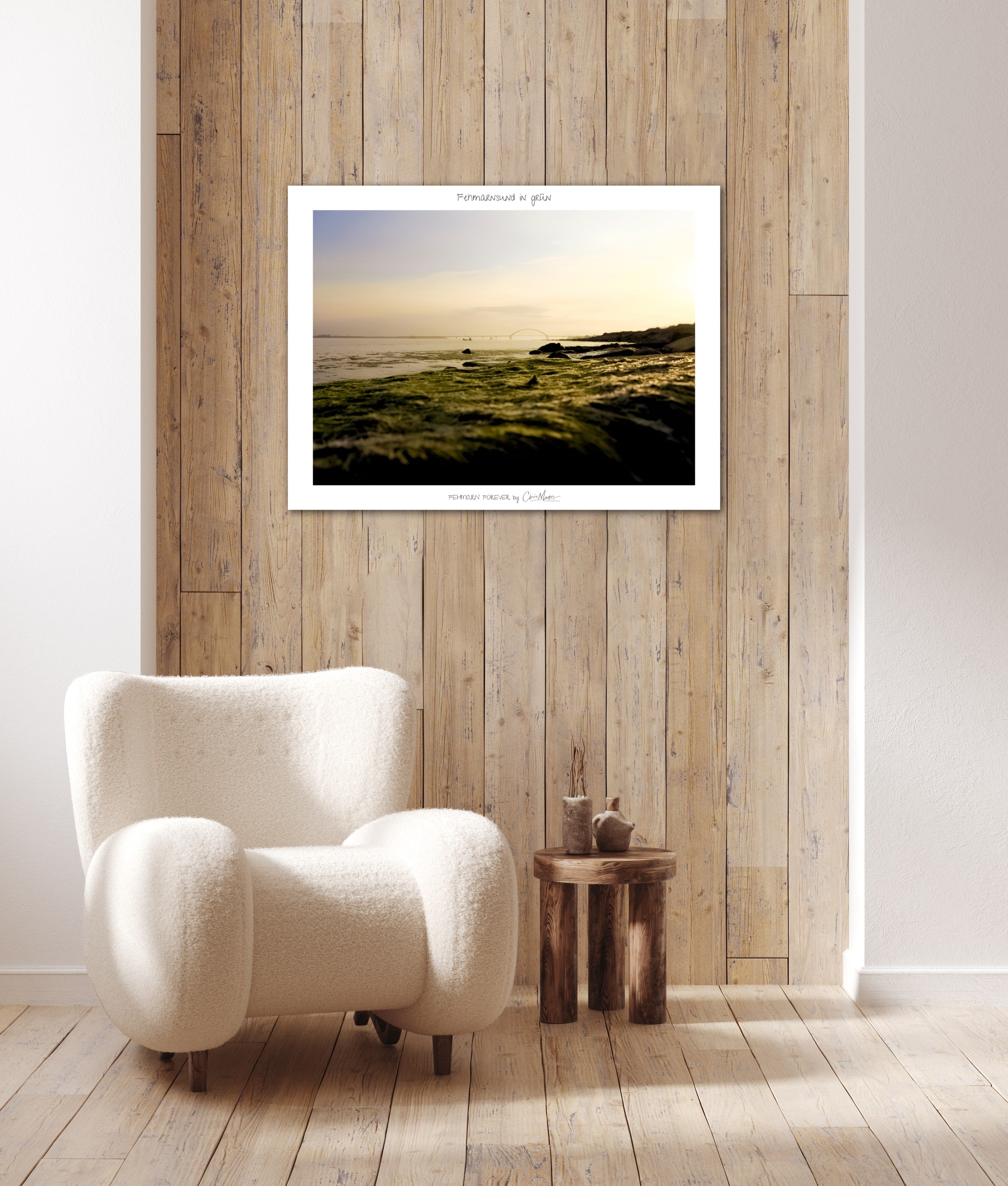 FEHMARNSUND IN GRÜN - Poster - FF, Querformat