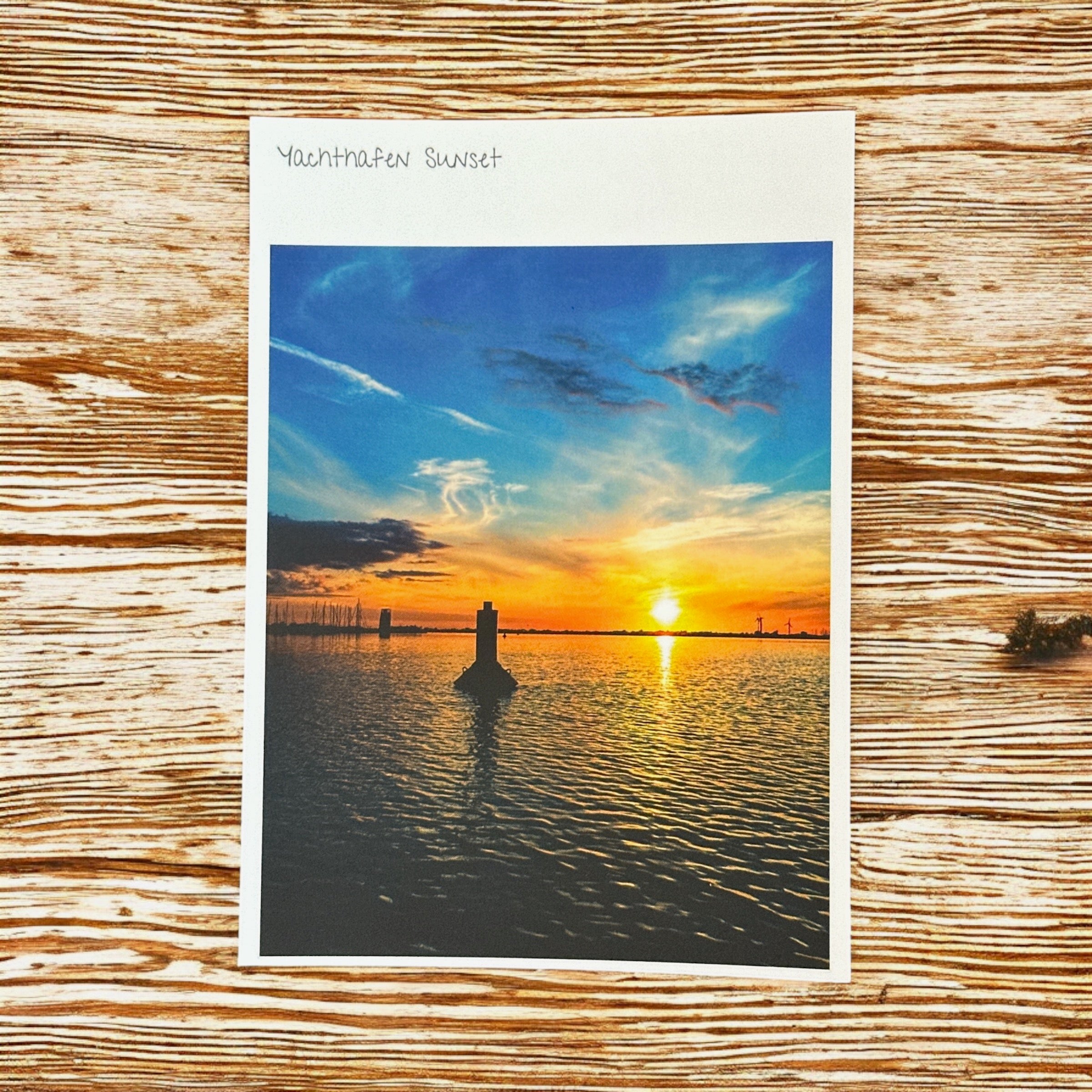Postkarte "Yachthafen Sunset"