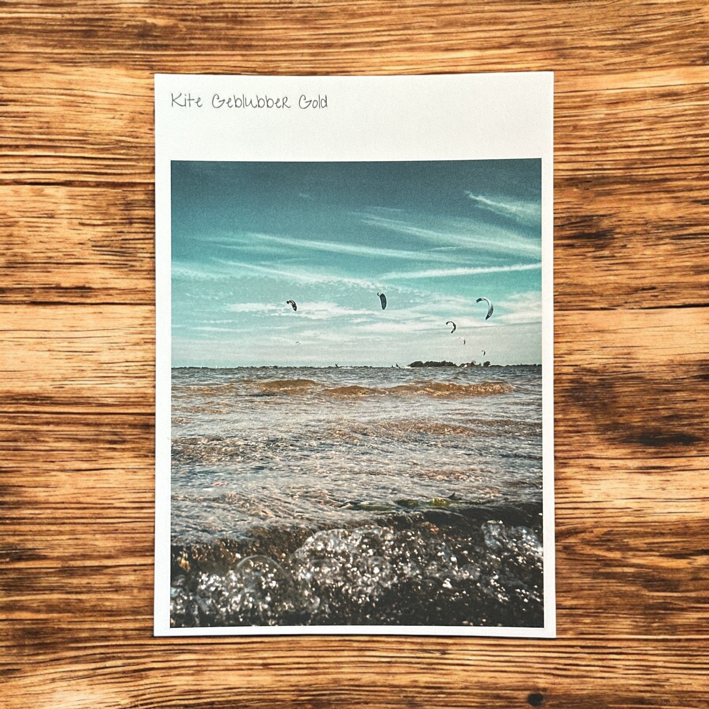 Postkarte "Kite Geblubber Gold"
