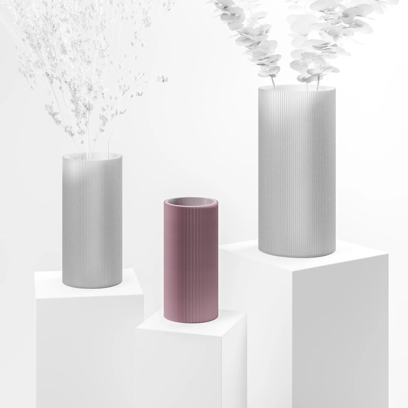 3D Vase-GERADE, Grösse S, verschiedene Farben