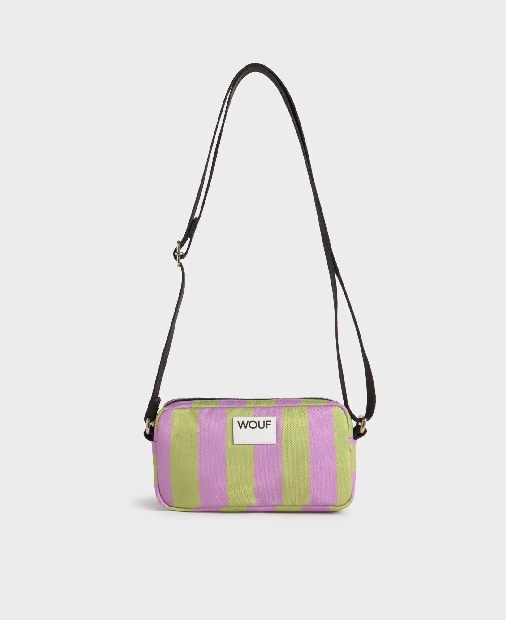Mini Bag, lilagrün gestreift