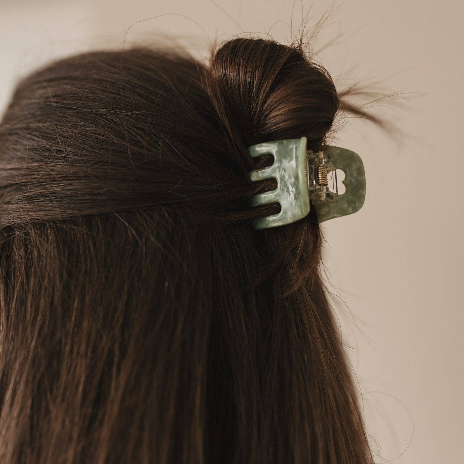 Haarspange klein Herz Jade