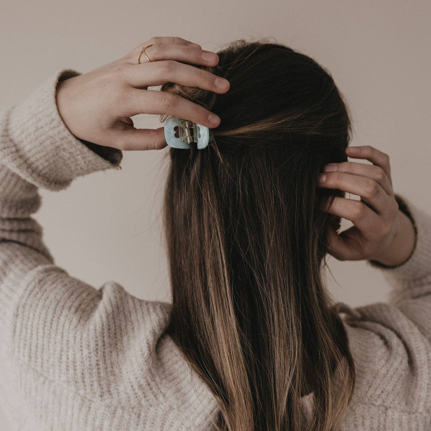 Haarspange klein Herz Mint