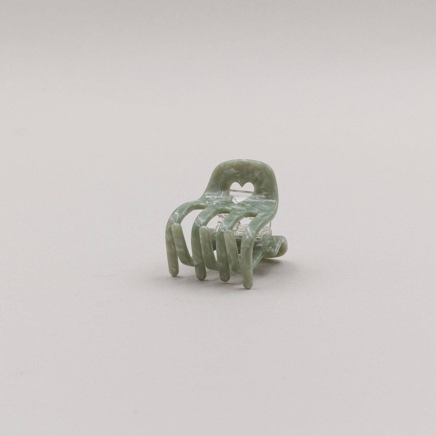 Haarspange klein Herz Jade