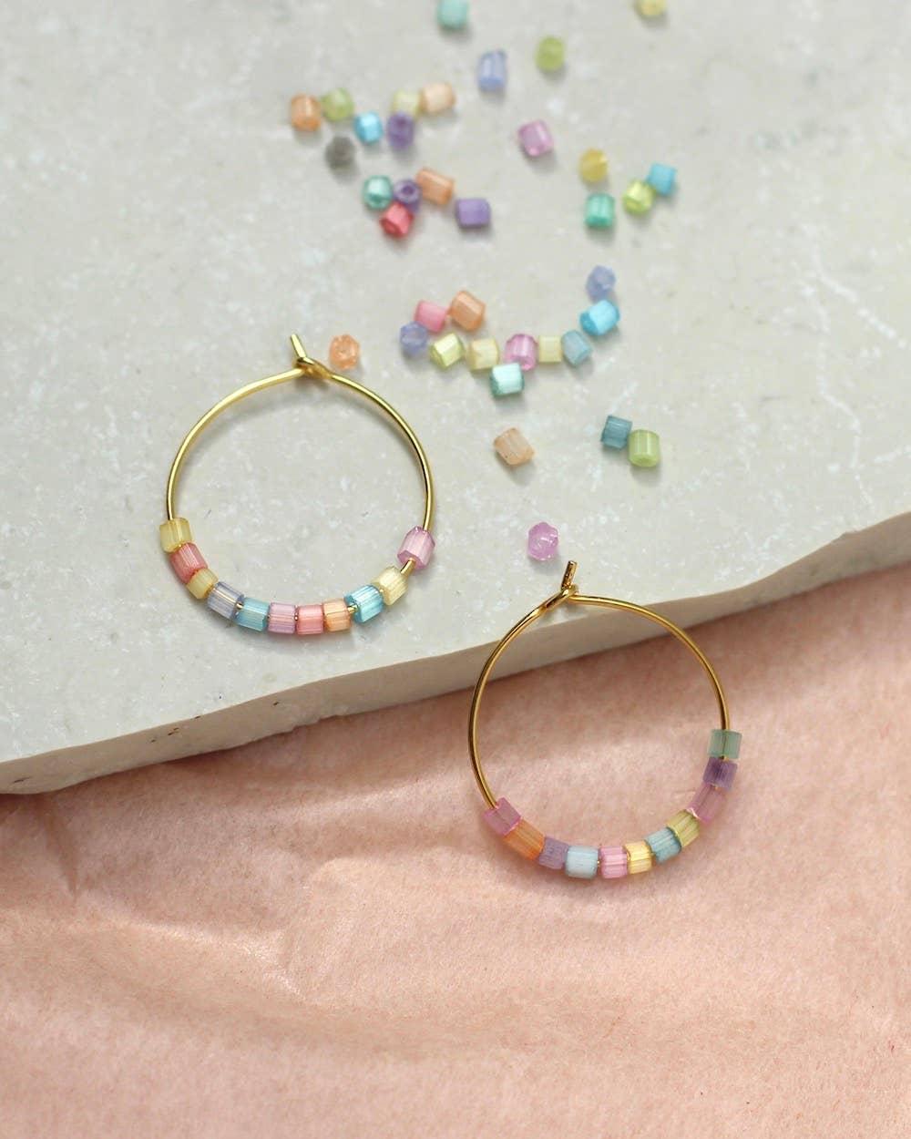 Creolen Hoops MILLI (blau,khaki,rose)