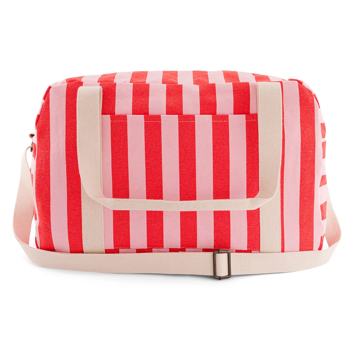 Reisetasche mit Streifen in Tomate/Candy Pink