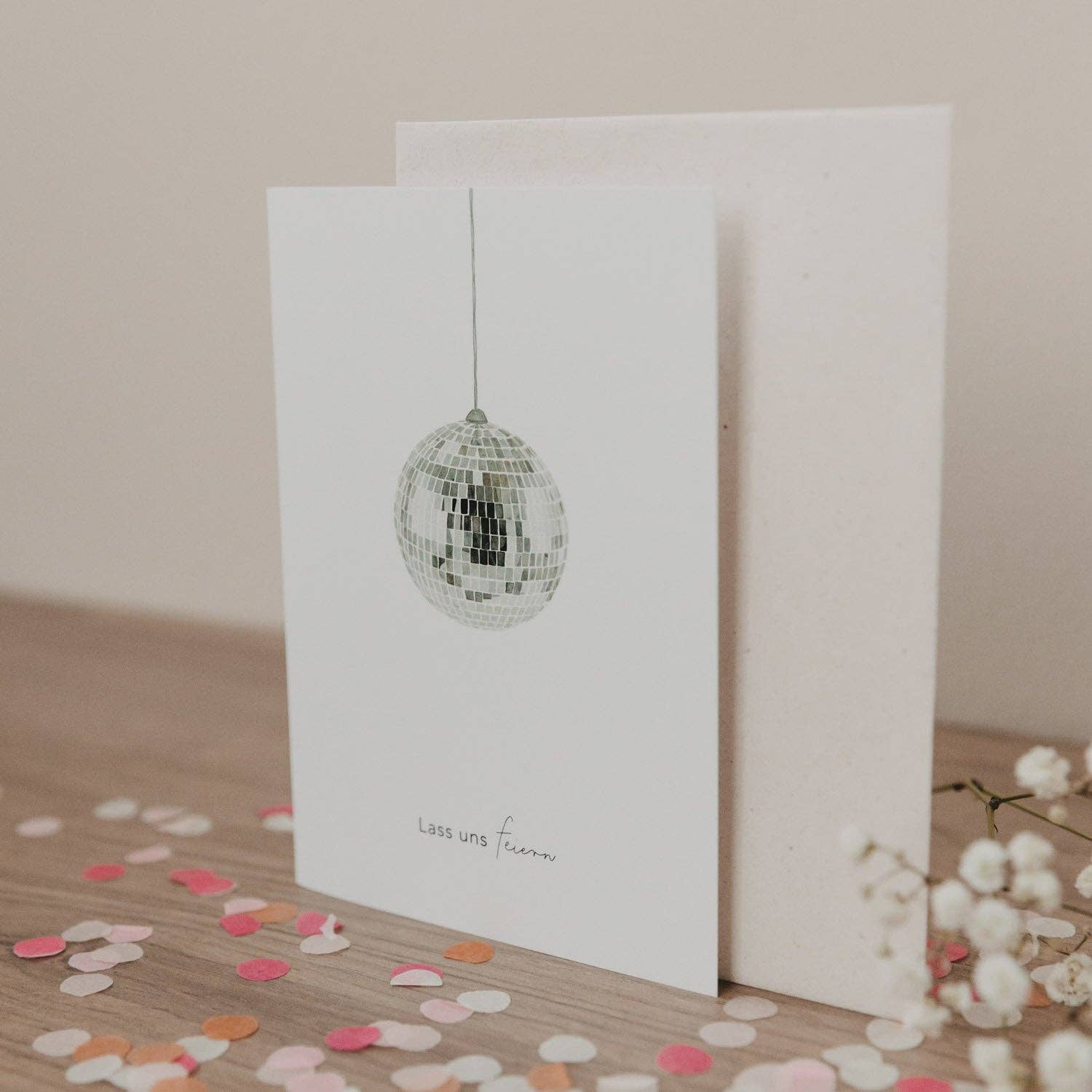 Klappkarte Diskokugel