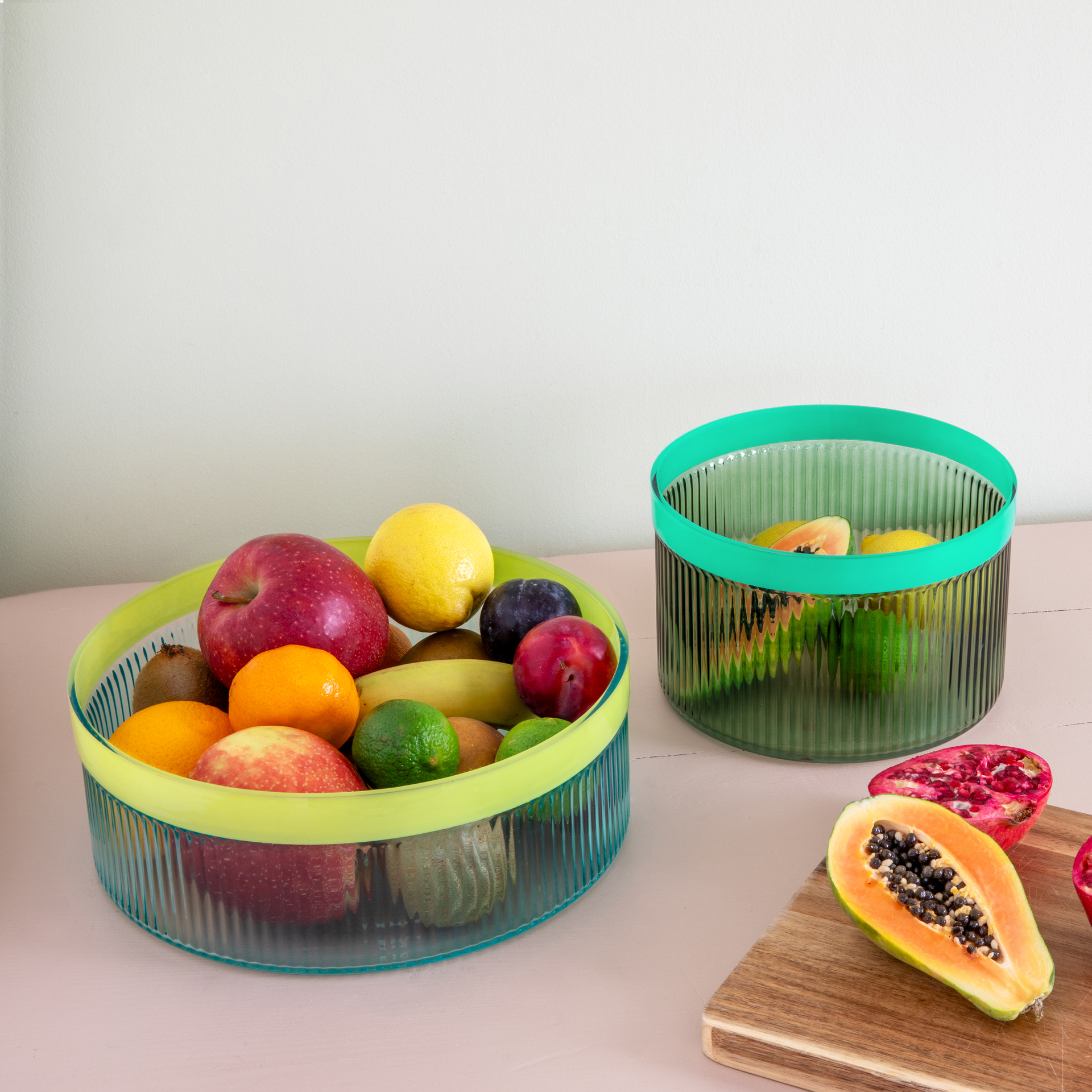 Glasschale, grün/türkis