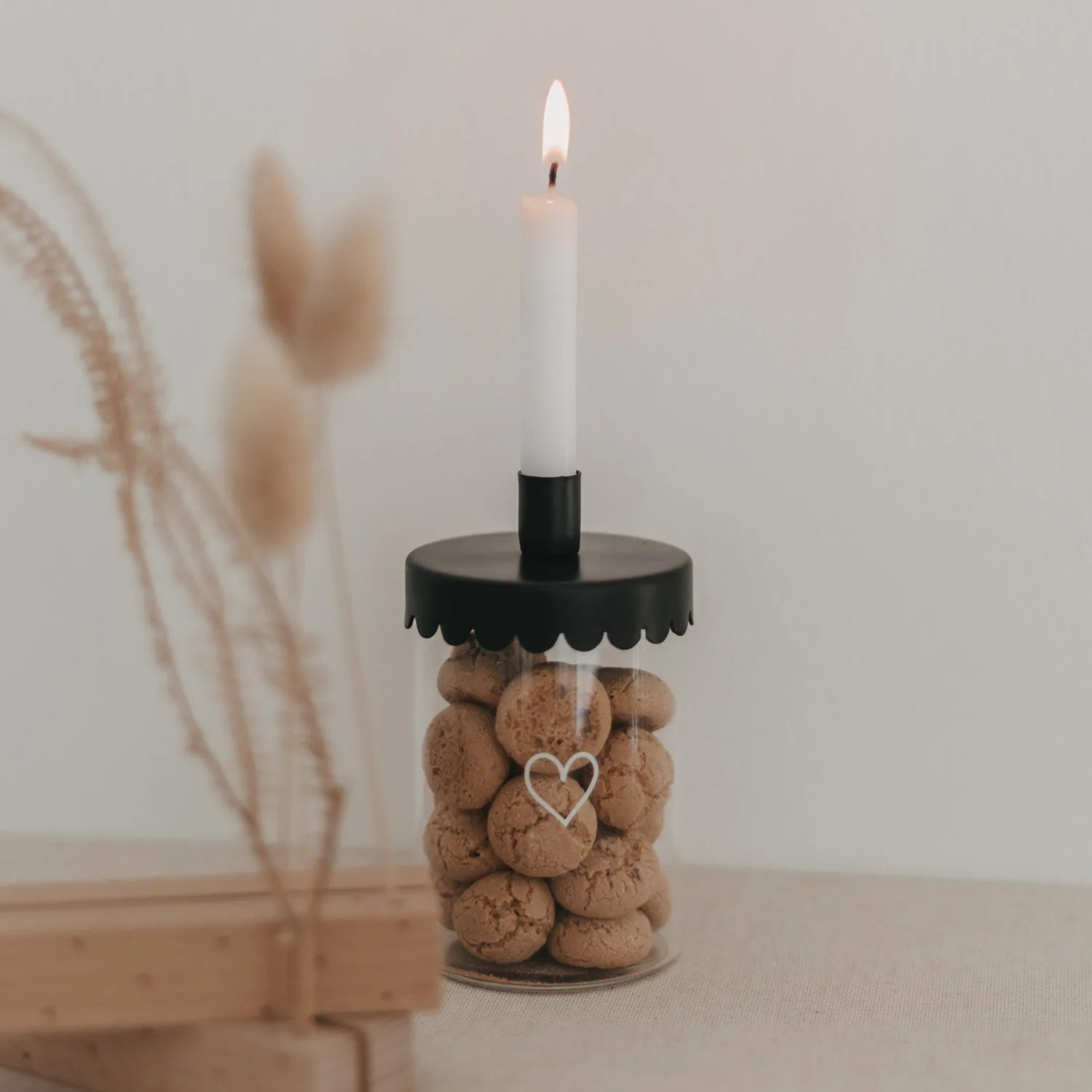 Kerzenhalter für kleine Vorratsgläser von Eulenschnitt