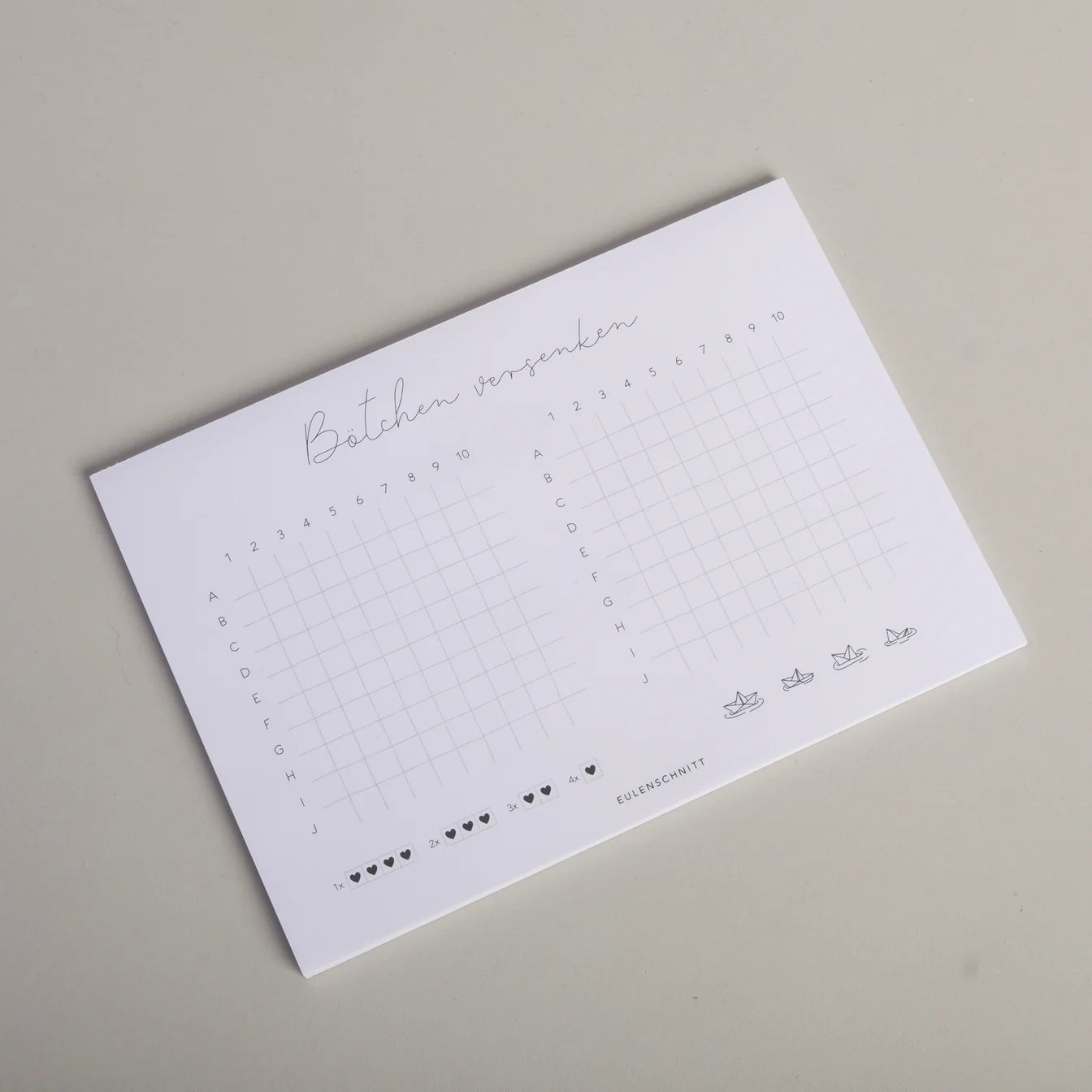 Bötchen versenken, Spiel