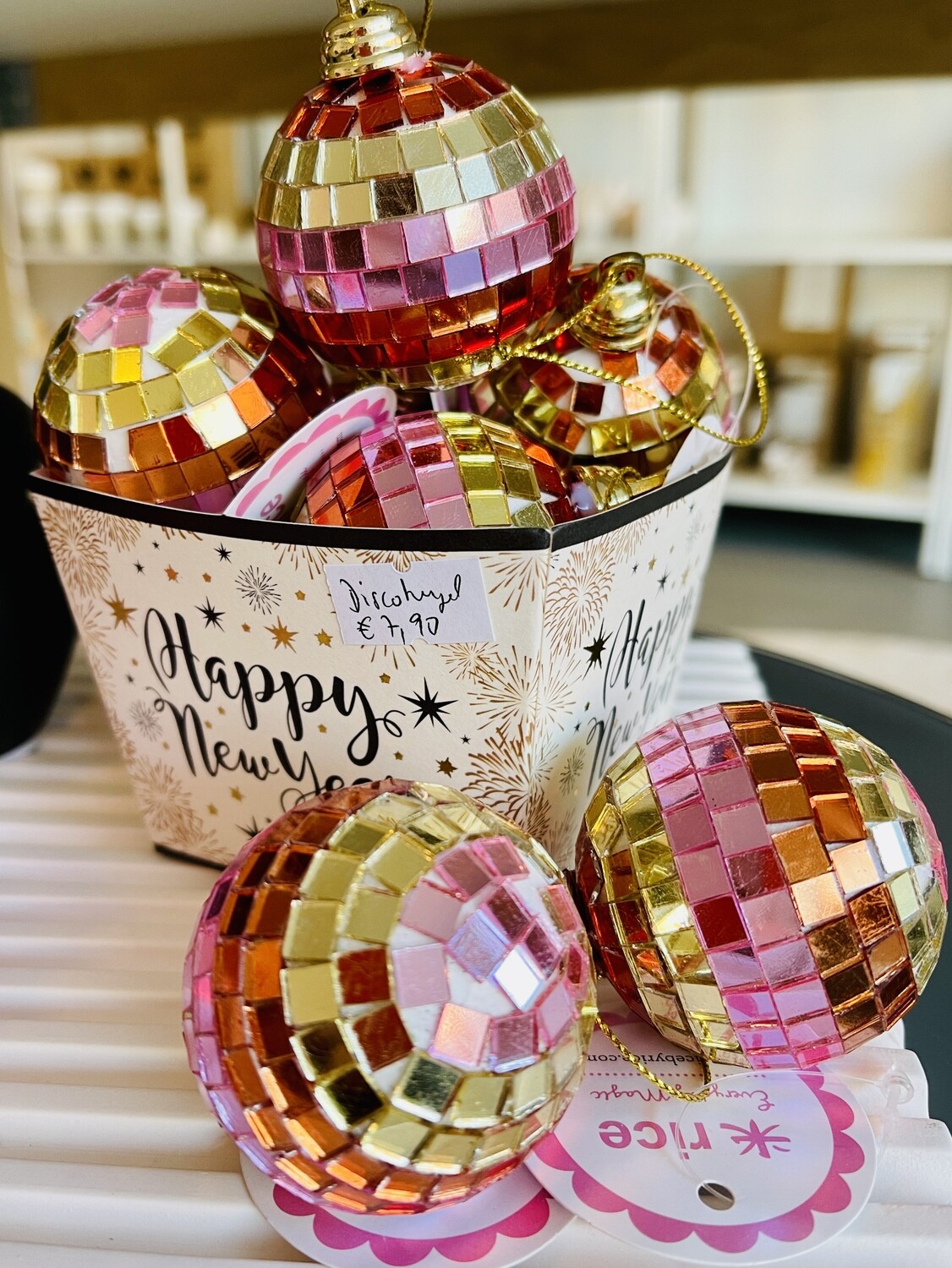 Discokugel,  5 cm, verschiedene Farben