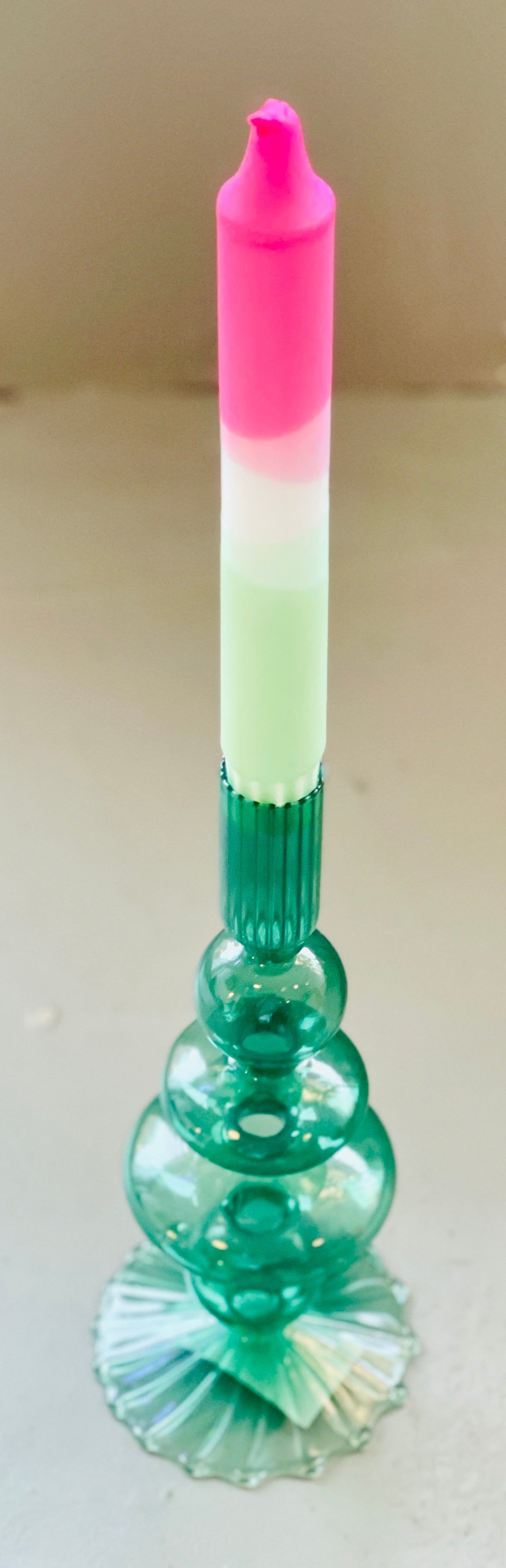 Glaskerzenhalter, verschiedene Farben