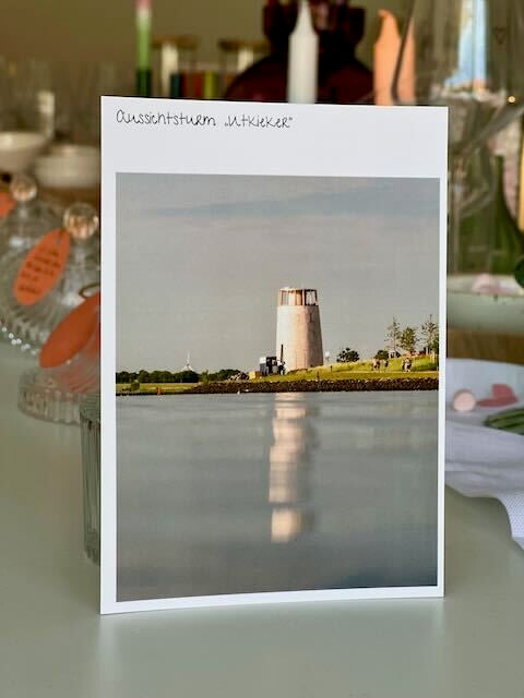 Postkarte "Aussichtsturm - Utkieker", Yachthafen