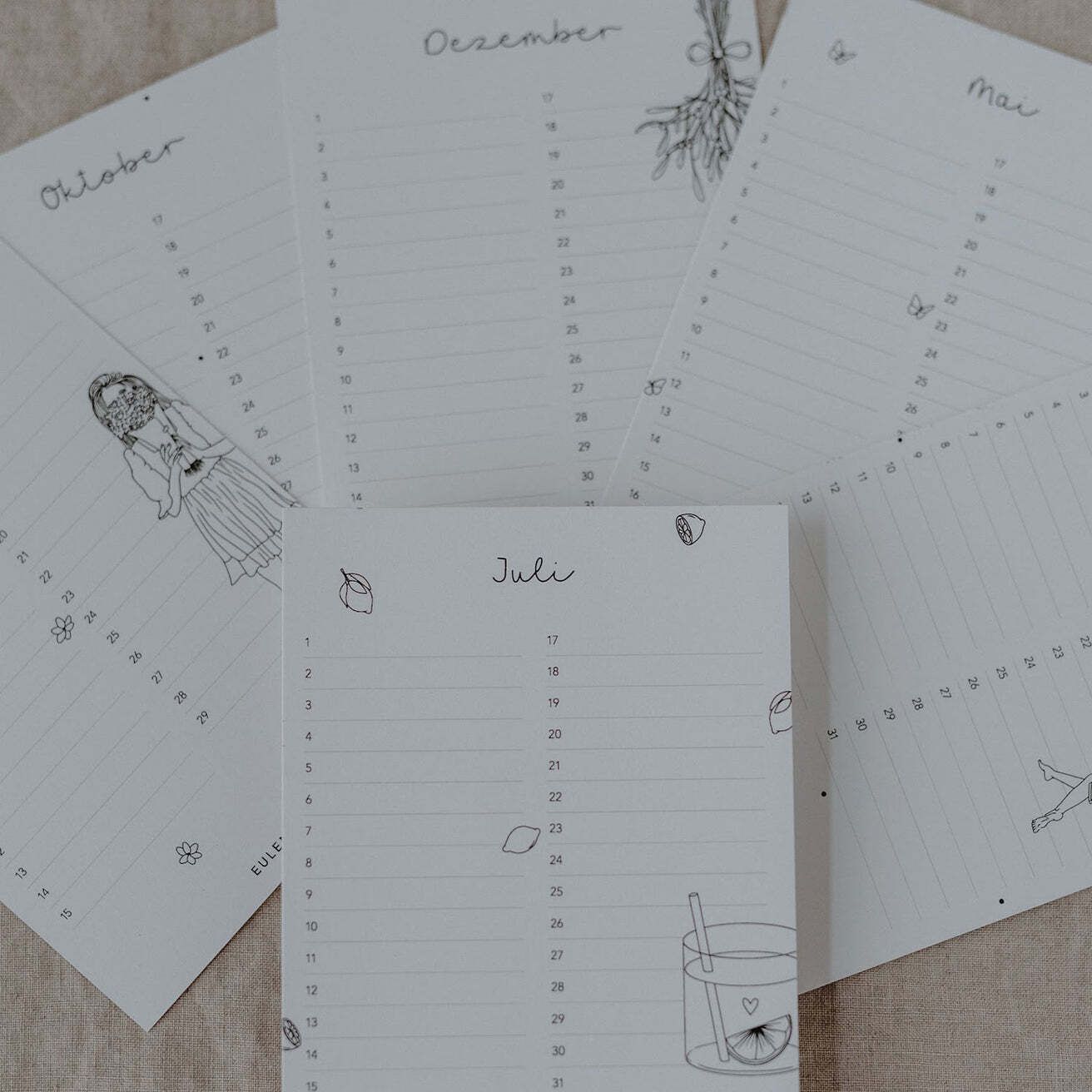 Eulenschnitt, Tischkalender