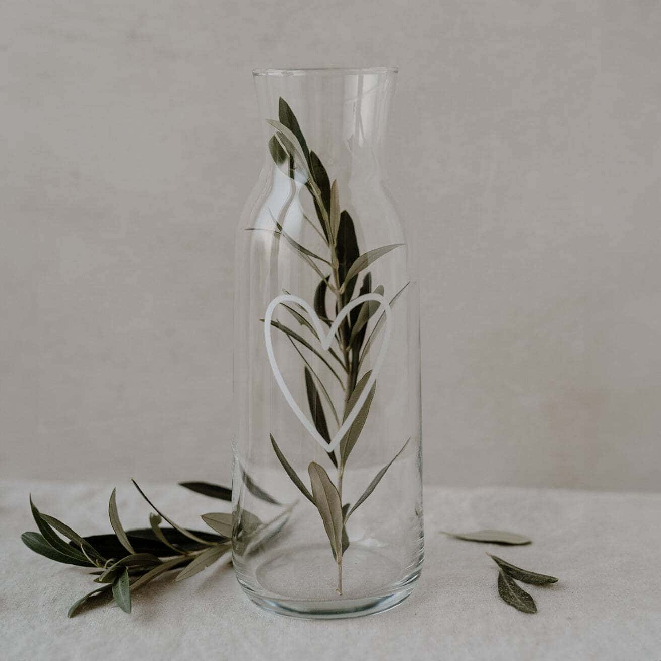 Eulenschnitt, Karaffe Herz oder Smiley